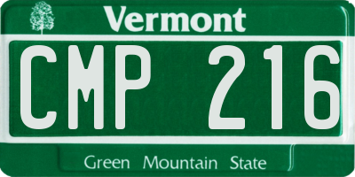 VT license plate CMP216