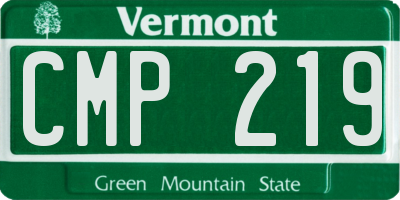VT license plate CMP219