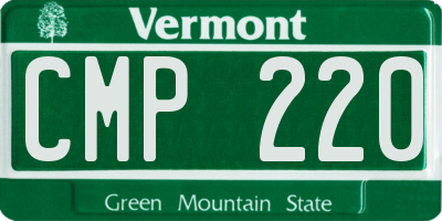 VT license plate CMP220