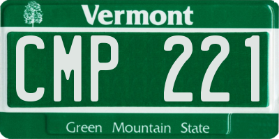 VT license plate CMP221