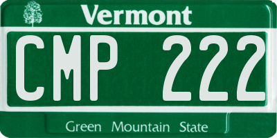 VT license plate CMP222