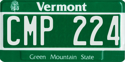 VT license plate CMP224