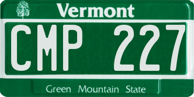 VT license plate CMP227