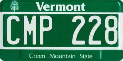 VT license plate CMP228
