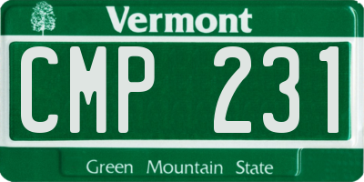 VT license plate CMP231