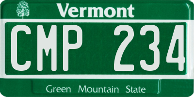 VT license plate CMP234