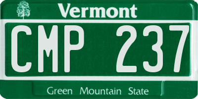 VT license plate CMP237