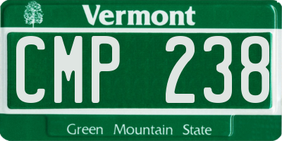 VT license plate CMP238