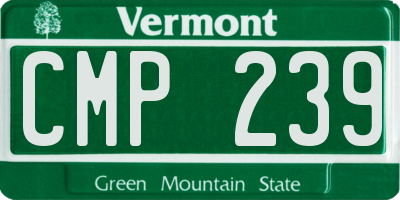 VT license plate CMP239
