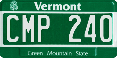 VT license plate CMP240