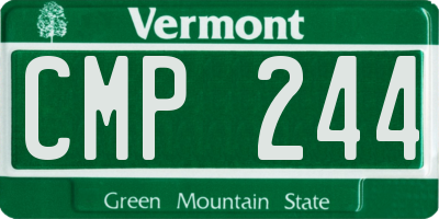 VT license plate CMP244