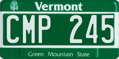 VT license plate CMP245