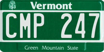 VT license plate CMP247