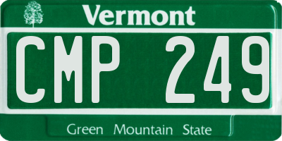 VT license plate CMP249