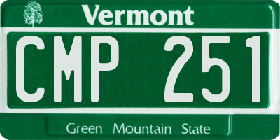 VT license plate CMP251