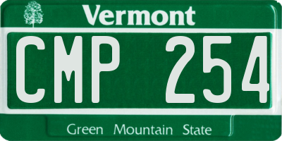 VT license plate CMP254