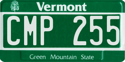 VT license plate CMP255