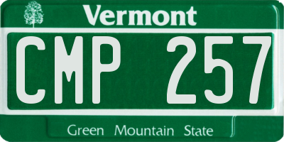 VT license plate CMP257