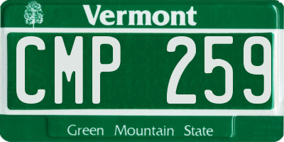 VT license plate CMP259