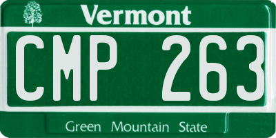 VT license plate CMP263