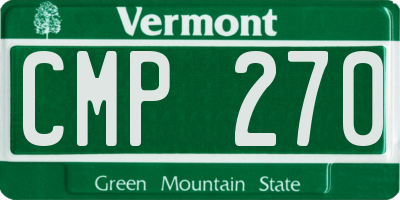 VT license plate CMP270