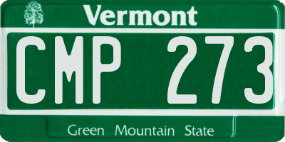 VT license plate CMP273