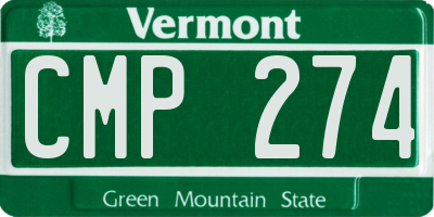 VT license plate CMP274
