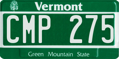 VT license plate CMP275