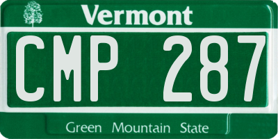 VT license plate CMP287