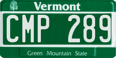 VT license plate CMP289