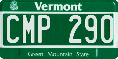 VT license plate CMP290