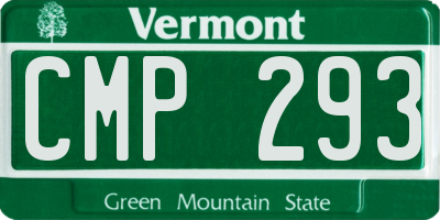 VT license plate CMP293