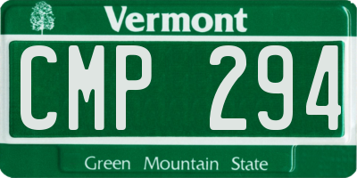 VT license plate CMP294