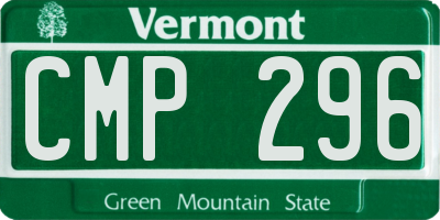 VT license plate CMP296