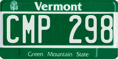 VT license plate CMP298