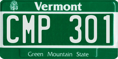 VT license plate CMP301