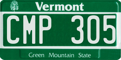 VT license plate CMP305