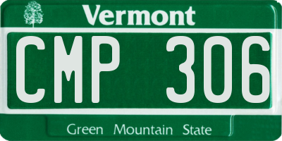 VT license plate CMP306