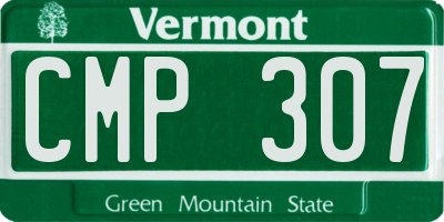 VT license plate CMP307
