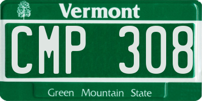 VT license plate CMP308