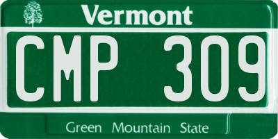 VT license plate CMP309
