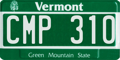 VT license plate CMP310