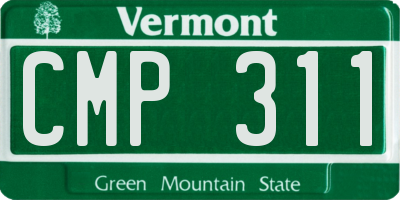 VT license plate CMP311