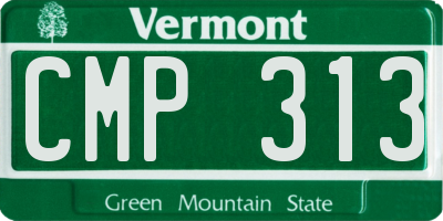 VT license plate CMP313