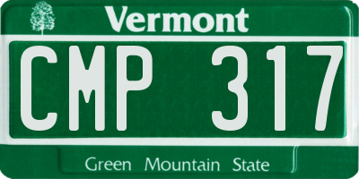 VT license plate CMP317