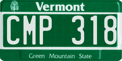 VT license plate CMP318