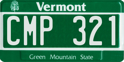 VT license plate CMP321