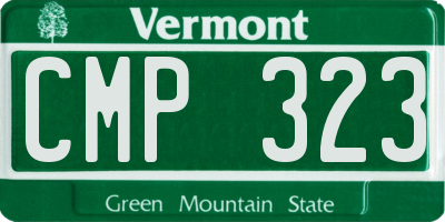 VT license plate CMP323