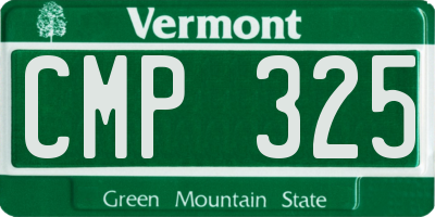 VT license plate CMP325