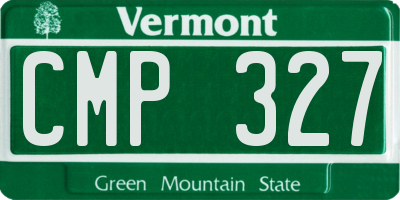 VT license plate CMP327